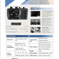 TC-8500 1+1 POCKET Friction Banknote Counter