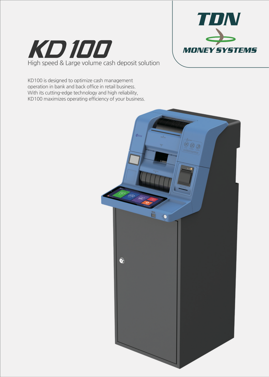 KD100 High Speed Bulk Note Cash Deposit System