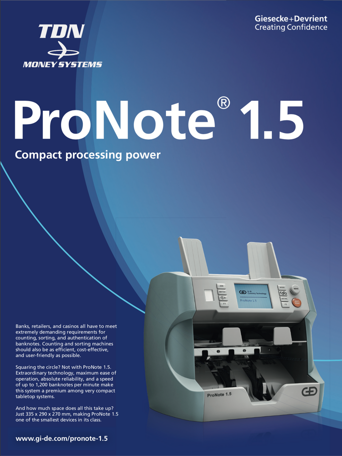 G&D ProNote 1.5 Single Pocket with Reject Pocket